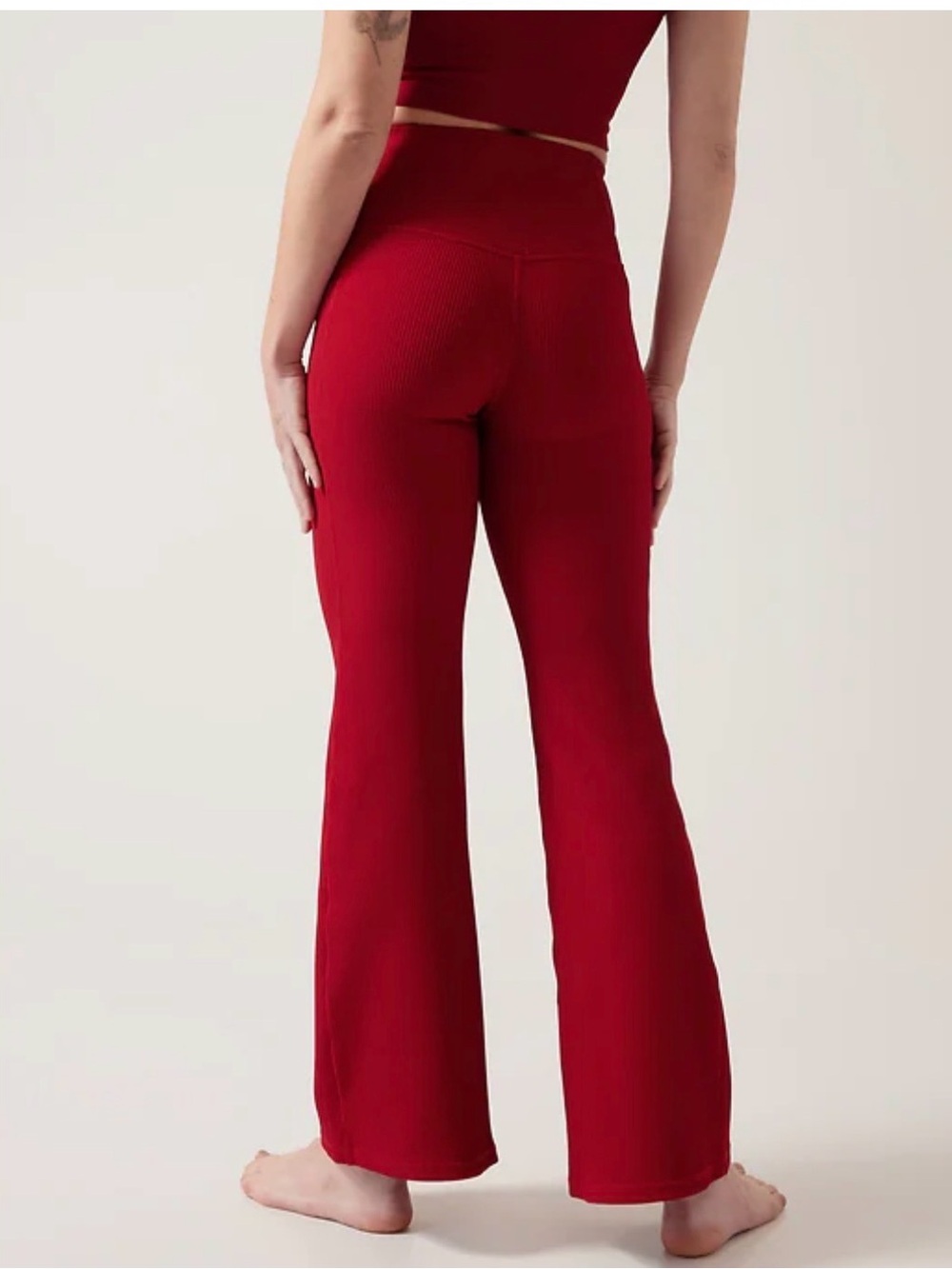 Athleta Salutation Stash Ribbed Flare Legging 31.5” inseam - Picture 2 of 5
